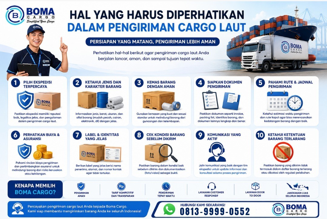 Hal apa saja yang harus diperhatikan dalam pengiriman Cargo Laut ?