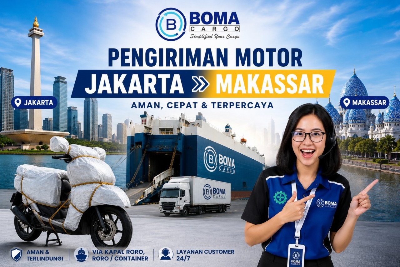 Pengiriman Motor Jakarta Makassar Murah, Aman & Bergaransi | Boma Cargo